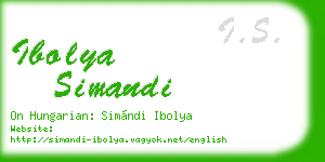 ibolya simandi business card